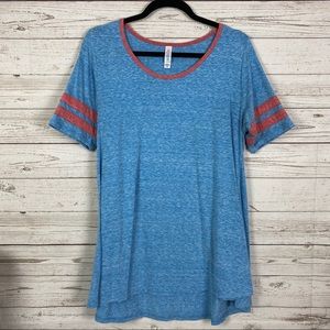 LuLaRoe Simply Comfortable Tunic Shirt Blue/Red M